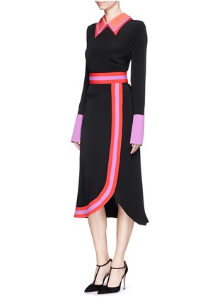Figure View - Click To Enlarge - ROKSANDA - 'Teegan' faux wrap silk blend crepe skirt