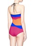Back View - Click To Enlarge - ROKSANDA - 'Emory' wave colourblock one-piece swimsuit