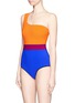 Figure View - Click To Enlarge - ROKSANDA - 'Metis' colourblock one-shoulder swimsuit