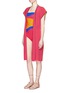 Figure View - Click To Enlarge - ROKSANDA - Zavi' colourblock silk wrap tunic