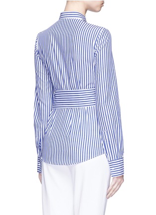 Back View - Click To Enlarge - 72723 - Candy stripe wrap front shirt