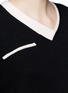 Detail View - Click To Enlarge - PORTS 1961 - Marled pocket rolled trim wool sweater