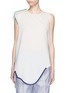 Main View - Click To Enlarge - PORTS 1961 - Contrast piping asymmetric hem sleeveless top