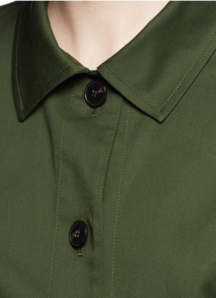 Detail View - Click To Enlarge - PORTS 1961 - Oversize ruffle patch pocket military jacket
