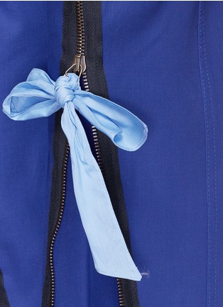 Detail View - Click To Enlarge - PORTS 1961 - Ribbon tie zip cuff cropped pants