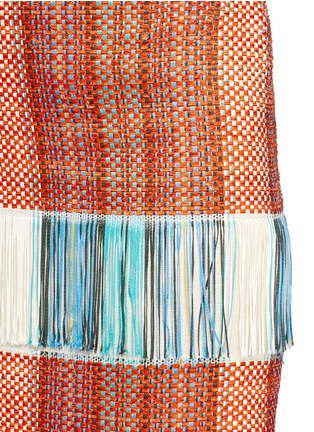 Detail View - Click To Enlarge - PORTS 1961 - Fringe jacquard knit skirt