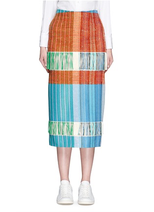 Main View - Click To Enlarge - PORTS 1961 - Fringe jacquard knit skirt