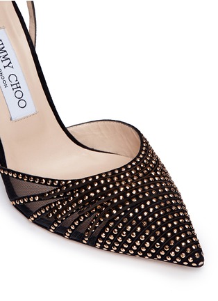 Detail View - Click To Enlarge - JIMMY CHOO - 'Kizzy' stud suede d'Orsay pumps
