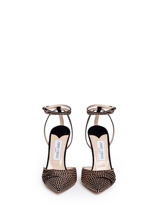 Front View - Click To Enlarge - JIMMY CHOO - 'Kizzy' stud suede d'Orsay pumps