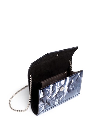 Detail View - Click To Enlarge - JIMMY CHOO - 'Candy' crinkle metallic lamé acrylic clutch