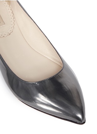 Detail View - Click To Enlarge - FABIO RUSCONI - Mirror leather skimmer flats