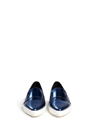 Figure View - Click To Enlarge - FABIO RUSCONI - Mirror leather slip-ons