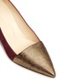 Detail View - Click To Enlarge - FABIO RUSCONI - 'Bianchi Glitter' cap toe suede pumps