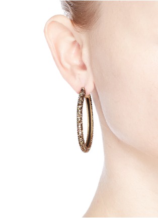 Figure View - Click To Enlarge - J.CREW - Oval pavé hoop earrings