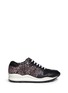 Main View - Click To Enlarge - OPENING CEREMONY - Graphic print leather trim wedge sneakers