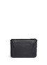 Back View - Click To Enlarge - ALEXANDER WANG - Kangaroo fur croc embossed leather zip pouch