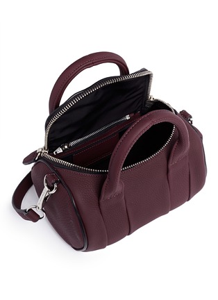Detail View - Click To Enlarge - ALEXANDER WANG - 'Mini Rockie' pebbled matte leather duffle bag