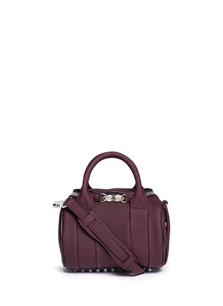Main View - Click To Enlarge - ALEXANDER WANG - 'Mini Rockie' pebbled matte leather duffle bag