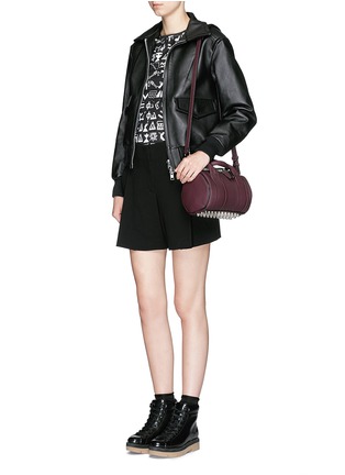 Figure View - Click To Enlarge - ALEXANDER WANG - 'Mini Rockie' pebbled matte leather duffle bag