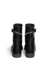 Back View - Click To Enlarge - ALEXANDER MCQUEEN - Curve skull zip leather boots