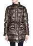 Detail View - Click To Enlarge - MONCLER - Beauregard' grosgrain trim nylon down jacket