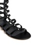 Detail View - Click To Enlarge - STUART WEITZMAN - 'Gladiator' elastic band flat leather sandals