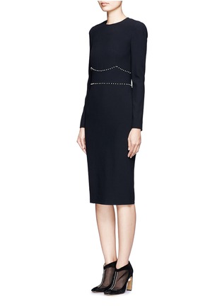 Front View - Click To Enlarge - ALEXANDER MCQUEEN - Pearl embellished sheath dress