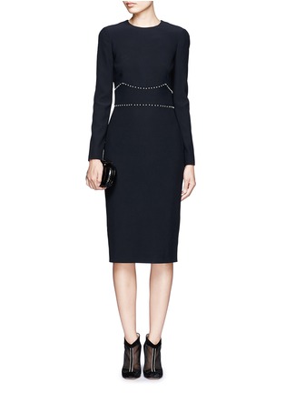 Figure View - Click To Enlarge - ALEXANDER MCQUEEN - Pearl embellished sheath dress