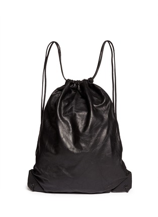 Main View - Click To Enlarge - ALEXANDER WANG - 'Wallie' lamb leather gym sack backpack