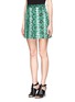 Front View - Click To Enlarge - SANDRO - 'Jungle' python print pleat skirt 