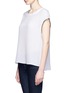 Front View - Click To Enlarge - SANDRO - Chain sleeve silk top