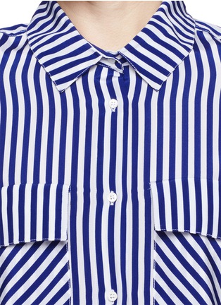 Detail View - Click To Enlarge - SANDRO - Carnet stripe silk shirt
