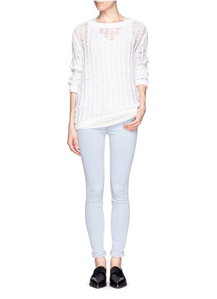 Figure View - Click To Enlarge - SANDRO - 'Sourire' distressed knit sweater