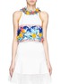 Main View - Click To Enlarge - MSGM - Floral embroidery cropped top