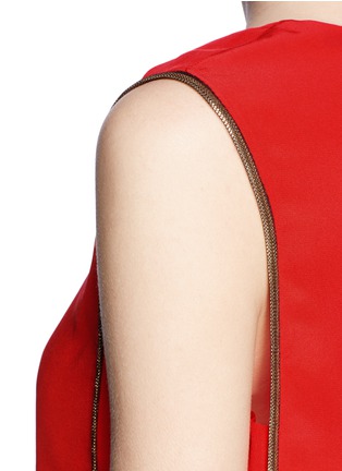Detail View - Click To Enlarge - SANDRO - Eclore chain trim silk top