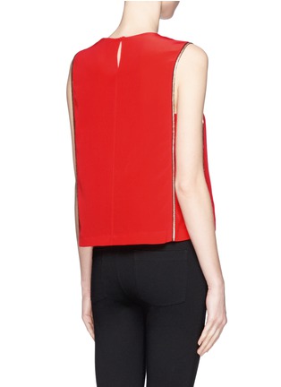 Back View - Click To Enlarge - SANDRO - Eclore chain trim silk top