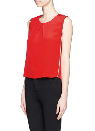 Front View - Click To Enlarge - SANDRO - Eclore chain trim silk top