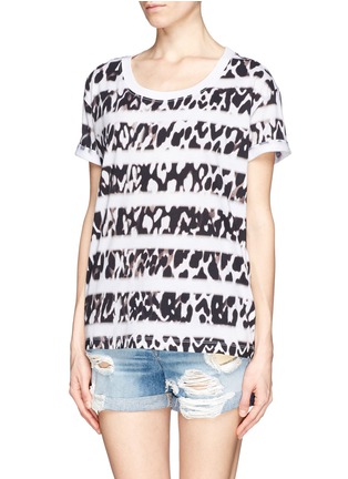 Front View - Click To Enlarge - SANDRO - 'Tintin' leopard print T-shirt