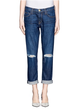 Main View - Click To Enlarge - CURRENT/ELLIOTT - 'The Fling' distressed boyfriend jeans