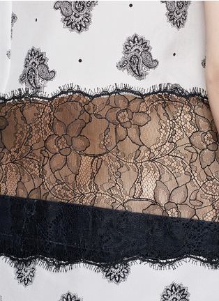 Detail View - Click To Enlarge - SANDRO - Etonné paisley print sheer lace T-shirt