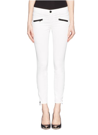 Main View - Click To Enlarge - CURRENT/ELLIOTT - The Soho Zip Stiletto coated skinny jeans