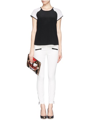 Figure View - Click To Enlarge - CURRENT/ELLIOTT - The Soho Zip Stiletto coated skinny jeans