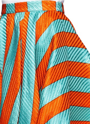 Detail View - Click To Enlarge - MSGM - 'Raifa' stripe print flare skirt