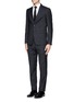 Figure View - Click To Enlarge - MAURO GRIFONI - Two button wool-blend suit