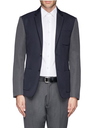 Main View - Click To Enlarge - MAURO GRIFONI - Contrast sleeve blazer