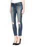 Front View - Click To Enlarge - J BRAND - Capri distressed skinny jeans