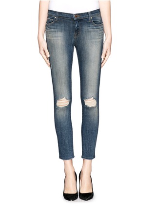 Main View - Click To Enlarge - J BRAND - Capri distressed skinny jeans