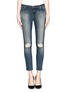 Main View - Click To Enlarge - J BRAND - Capri distressed skinny jeans