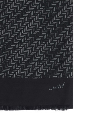 Detail View - Click To Enlarge - LANVIN - Chevron print silk scarf