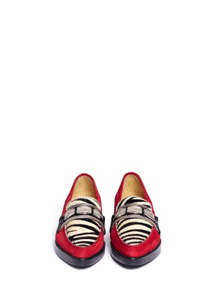 Figure View - Click To Enlarge - TOGA ARCHIVES - Zebra print pony hair suede loafers